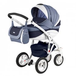 B8 - Детская коляска Adamex Barletta NEW 2 в 1 Ecco кожа 50%